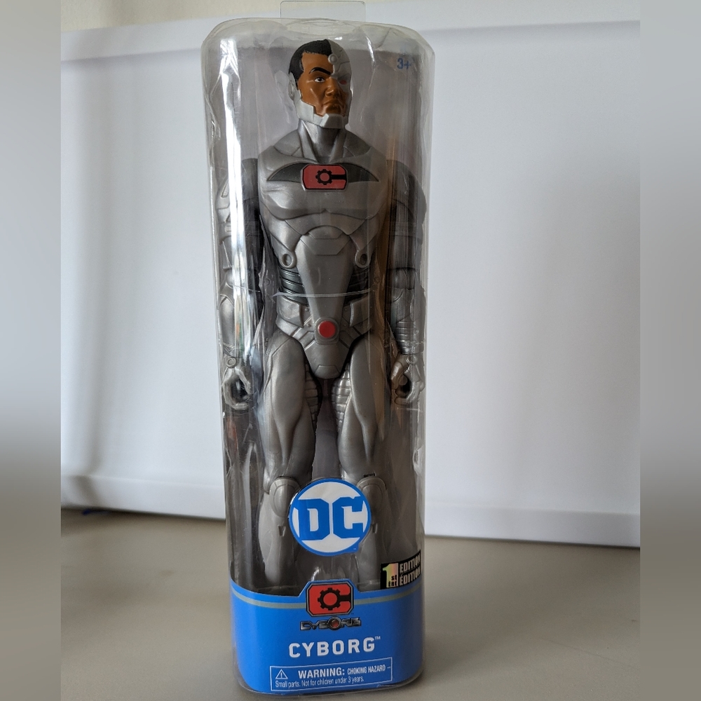 New DC Spin Master Cyborg Figure 12" 1st Edition In Package Universe Silver Toy